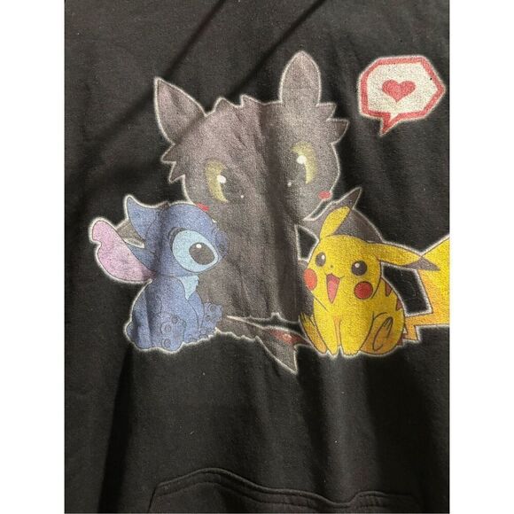Pikachu x Stitch Hoodie size Medium - Picture 2 of 2